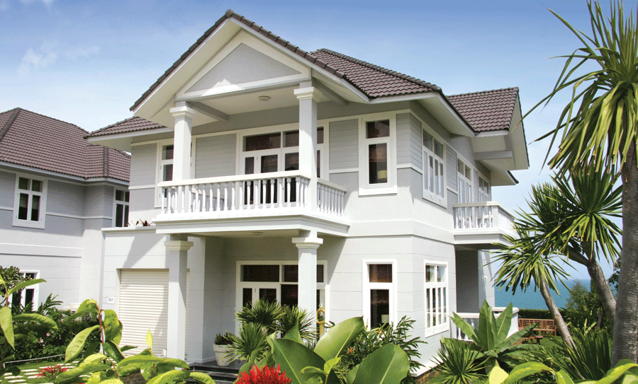 Công trình sơn bóng ngoại thất cao cấp ở Thái Nguyên