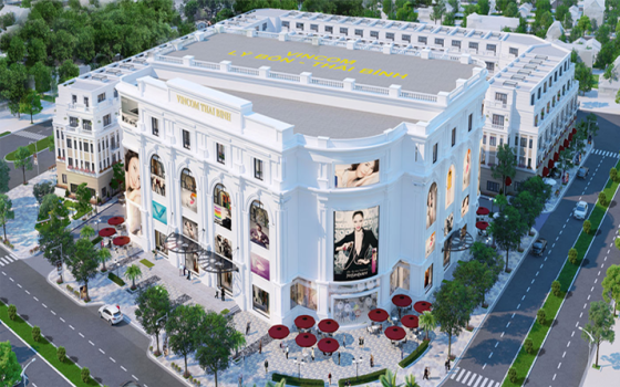 Thi công sơn tại vincom Thái Nguyên
